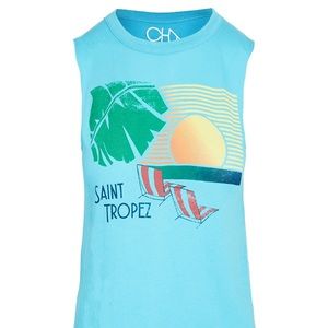 Chaser Blue Graphic St Tropez Tank XS